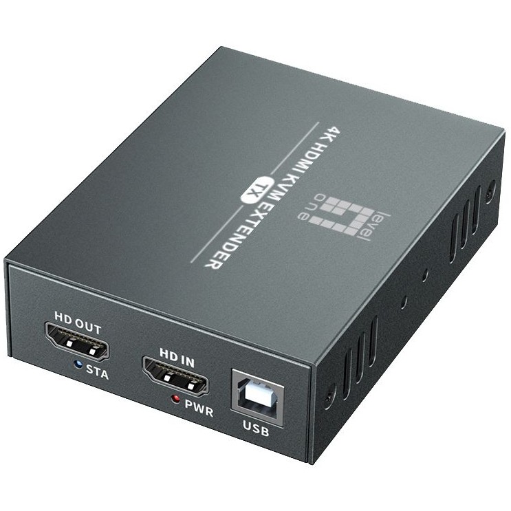 HDMI Extender LevelOne HDMI over Cat.5/6 Extender kit 4K 100m crna boja-2