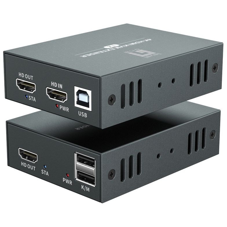 HDMI Extender LevelOne HDMI over Cat.5/6 Extender kit 4K 100m crna boja-4