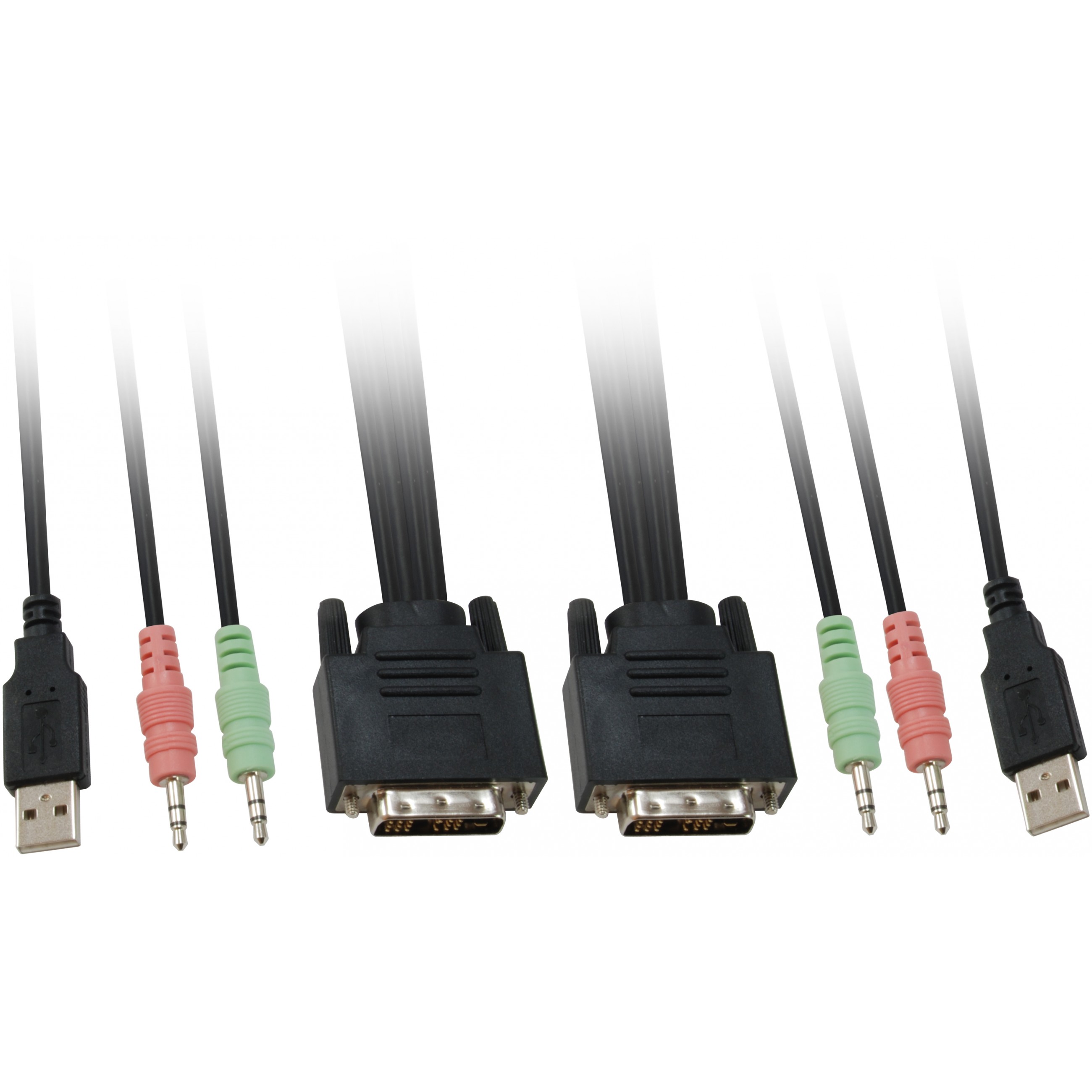 KVM Switch LEVELONE KVM-0260 V2 2x DVI/USB s audio-1