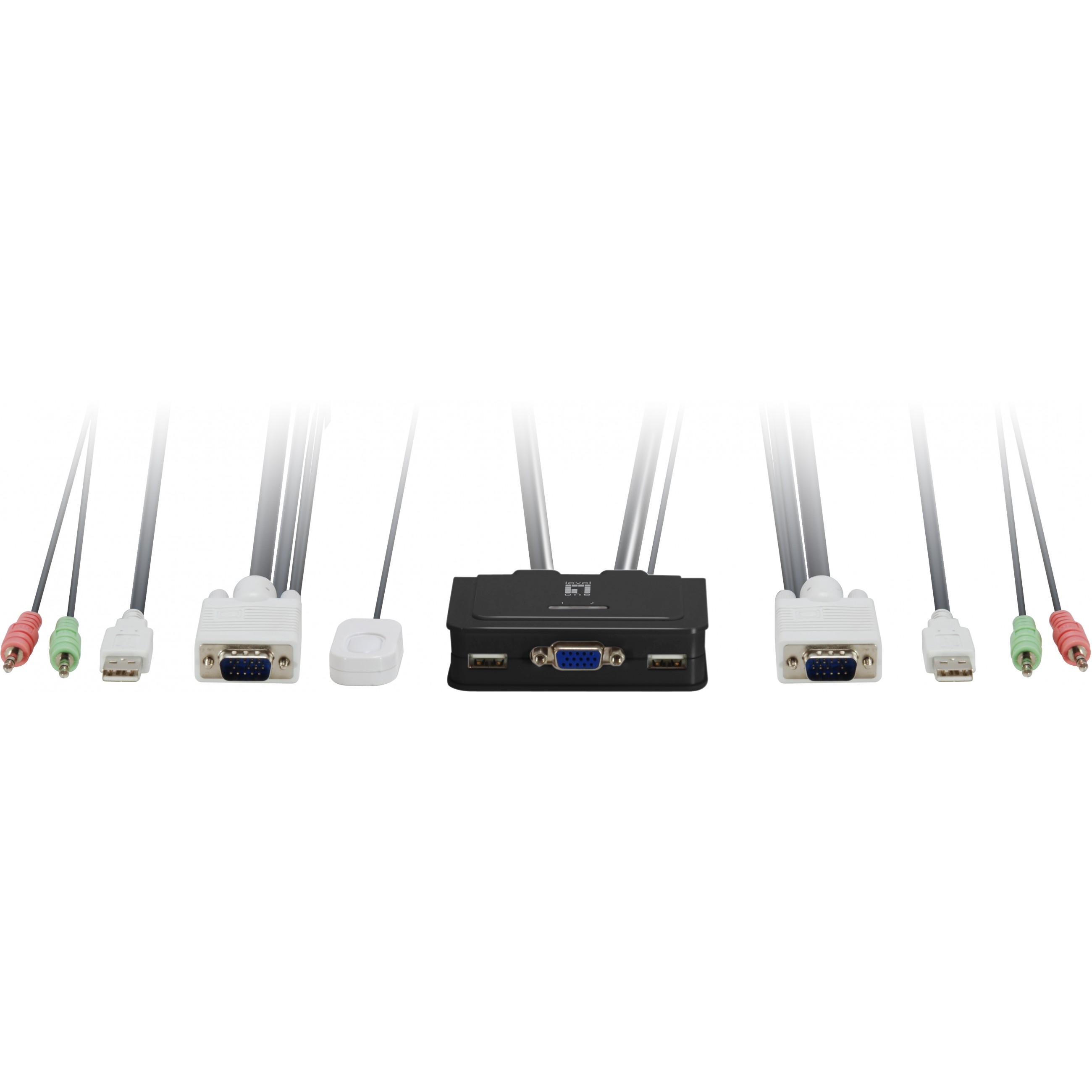 KVM Switch LEVELONE USB 2x Level One Audio-0