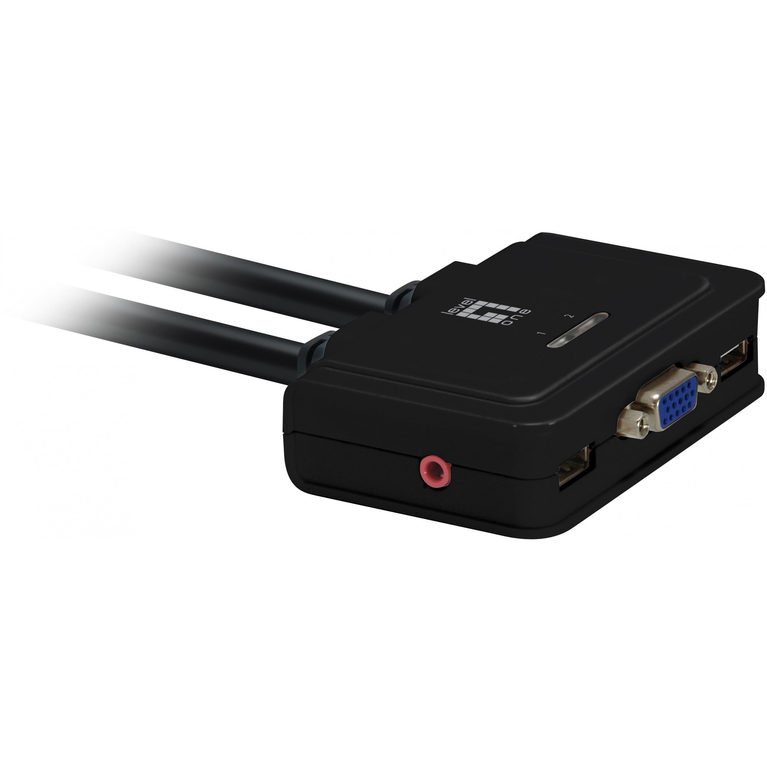 KVM Switch LEVELONE USB 2x Level One Audio-1