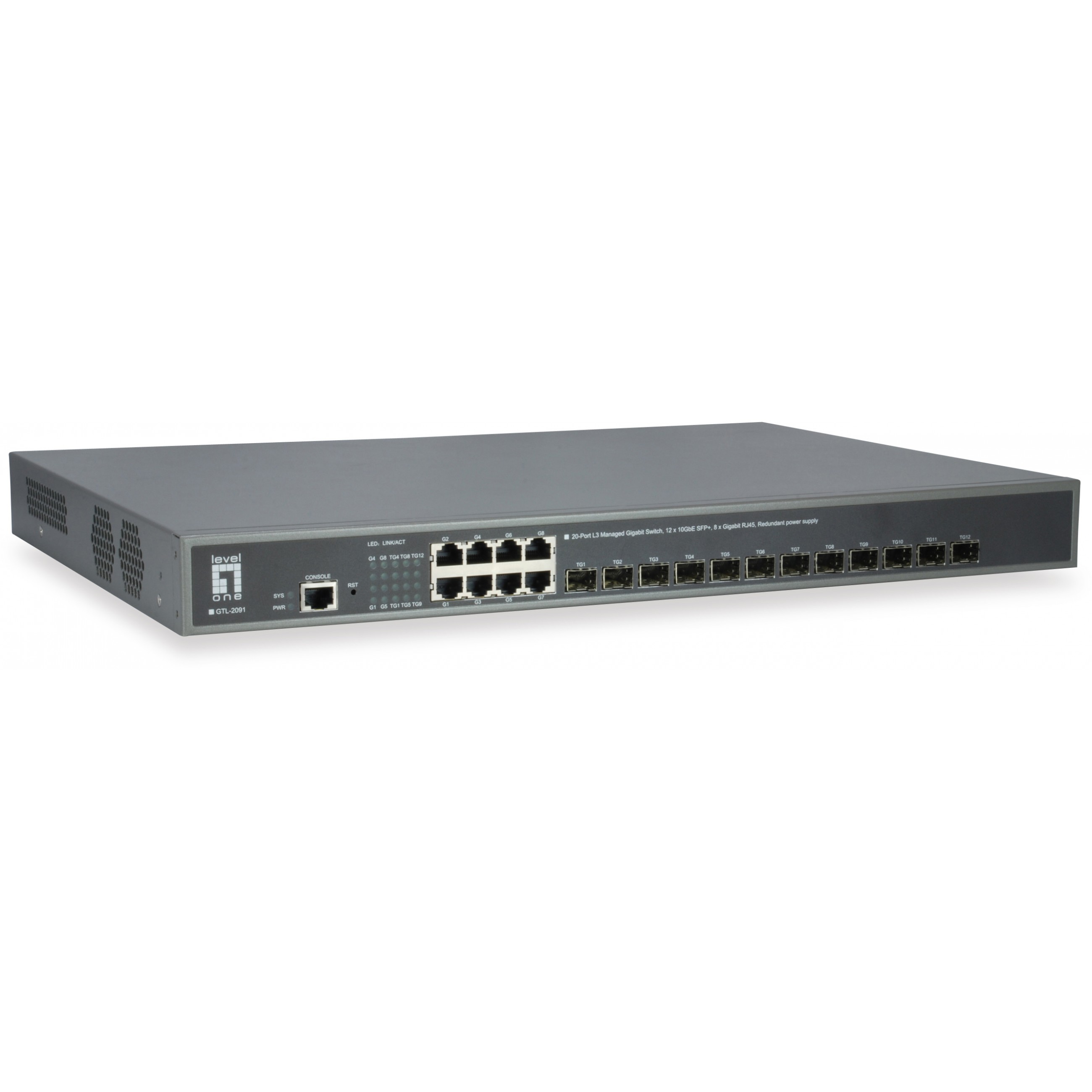 Switch LEVELONE GTL-2091 8x GE 12x10GSFP+19-6