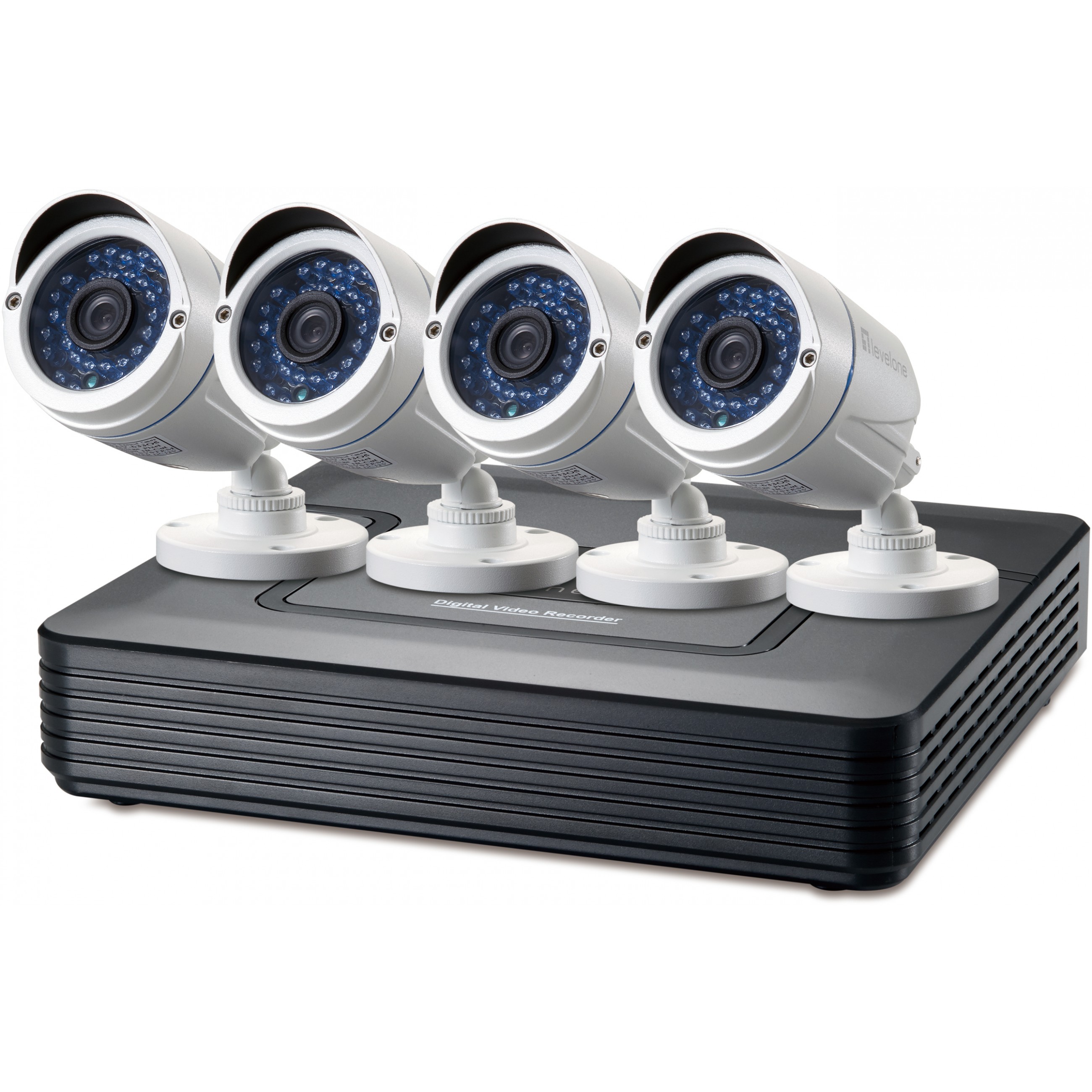CCTV LevelOne 8-Kanal Fix Out H.264 IR 4xCam inkl.-0