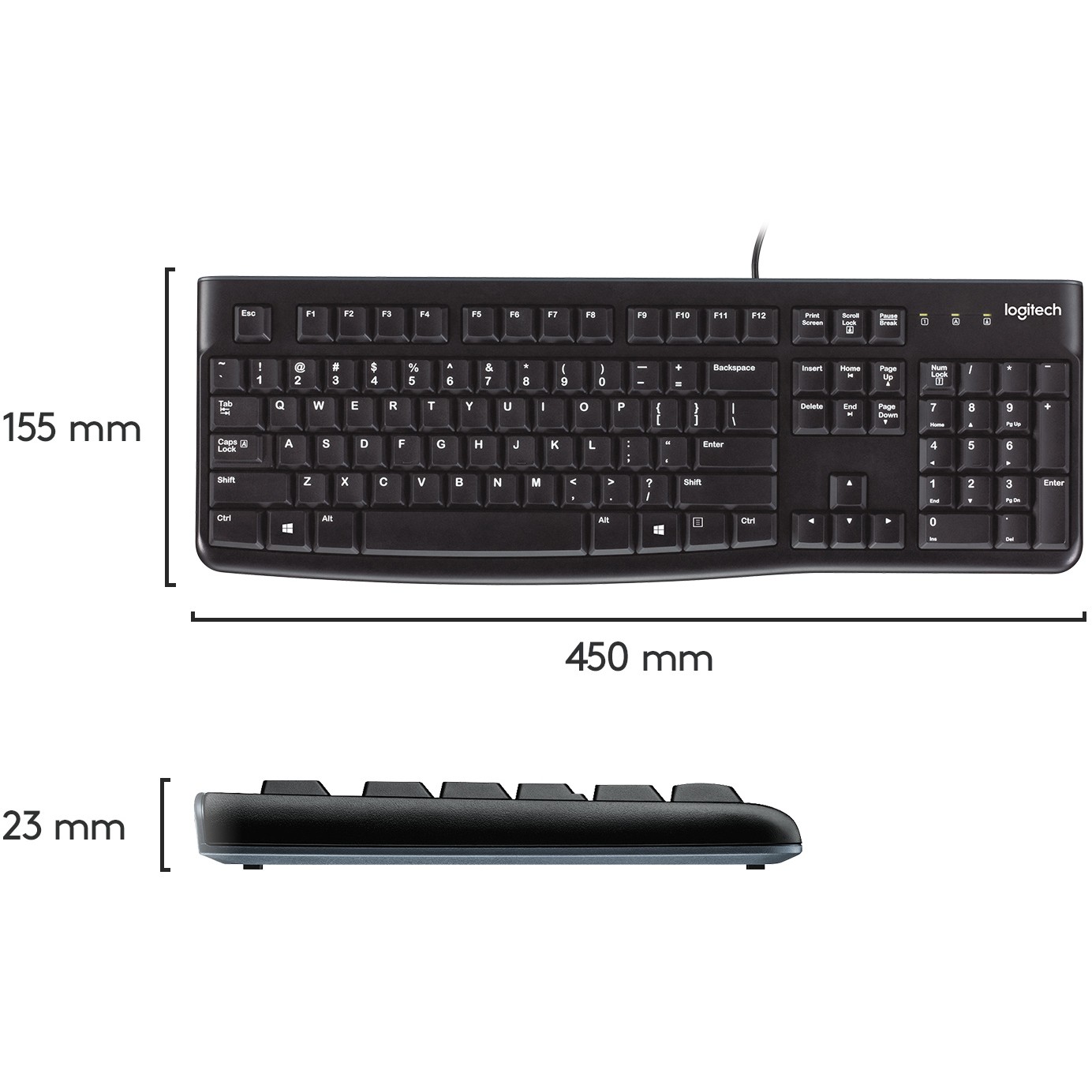 Tipkovnica LOGITECH K120 – internacionalna non HR tipkovnica-3