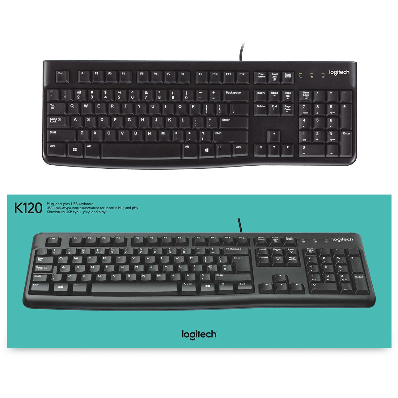 Tipkovnica LOGITECH K120 – internacionalna non HR tipkovnica-6