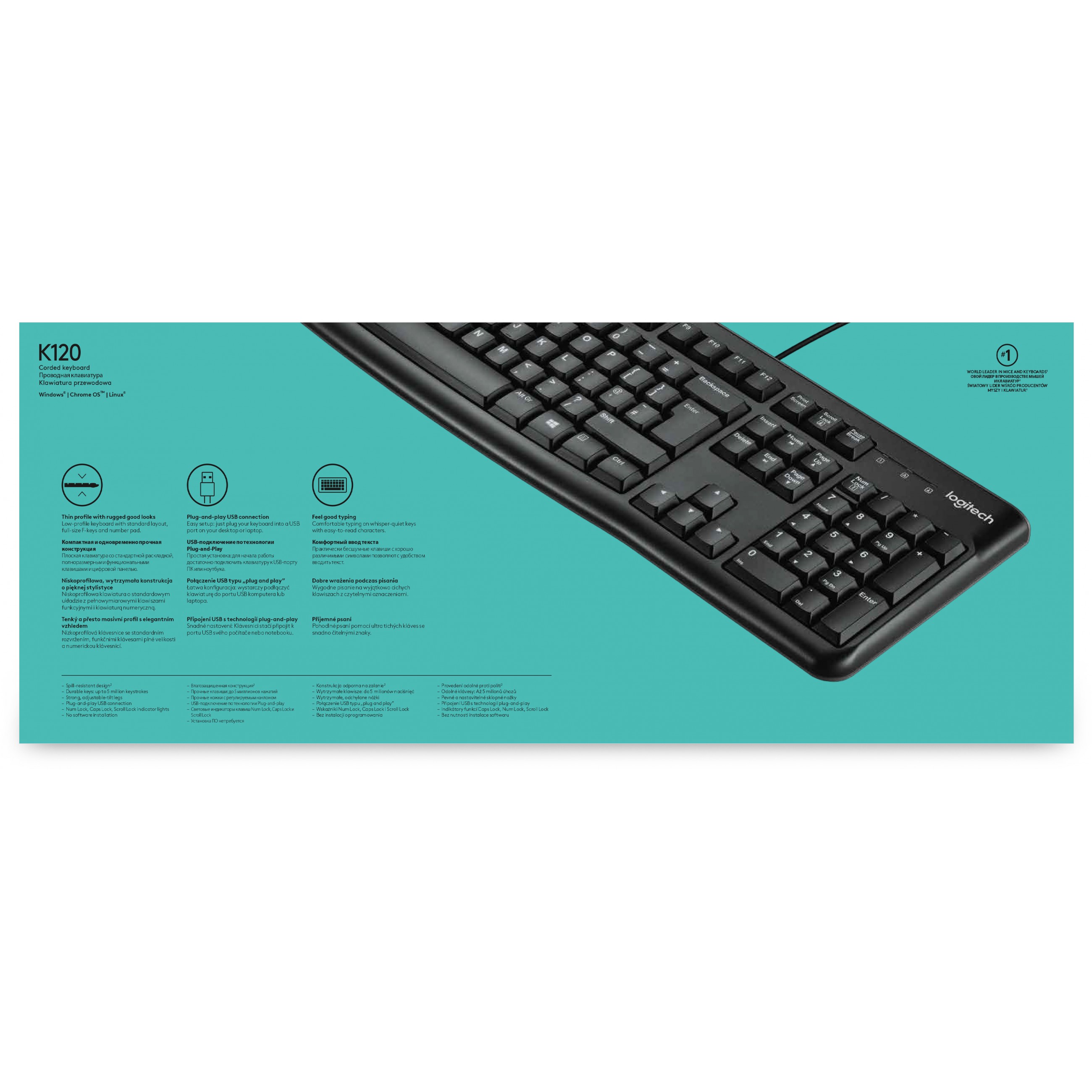 Tipkovnica LOGITECH K120 – internacionalna non HR tipkovnica-10
