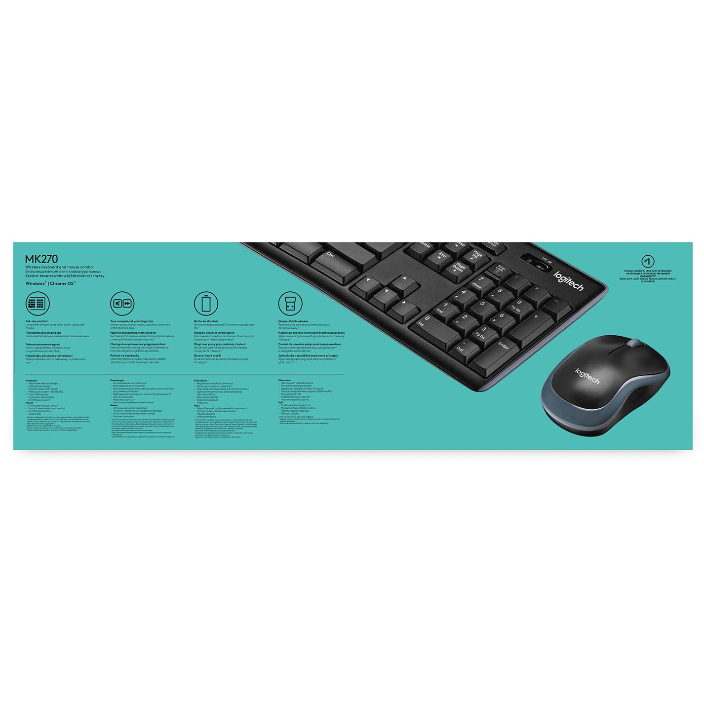 Bežični set tipkovnica i miša LOGITECH bežični COMBO MK270 – internacionalna non HR tipkovnica-2