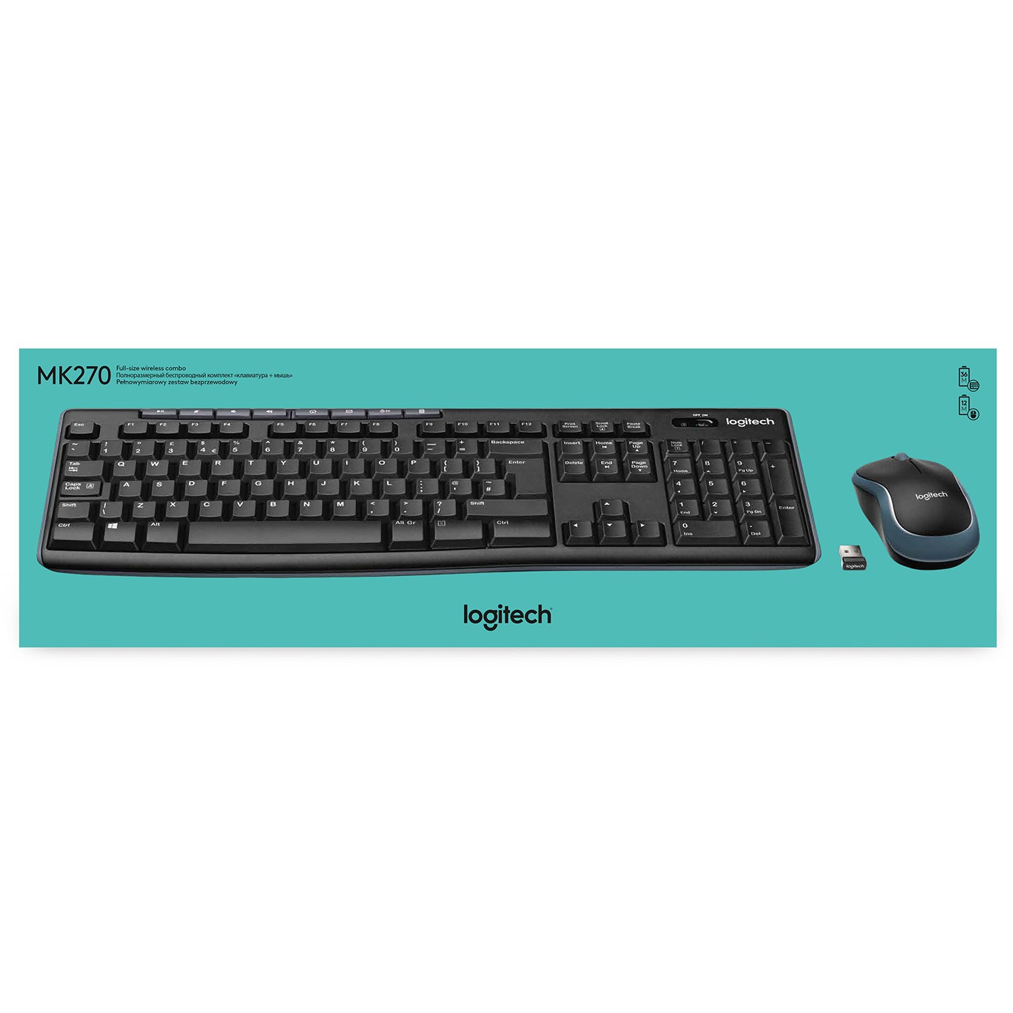 Bežični set tipkovnica i miša LOGITECH bežični COMBO MK270 – internacionalna non HR tipkovnica-9