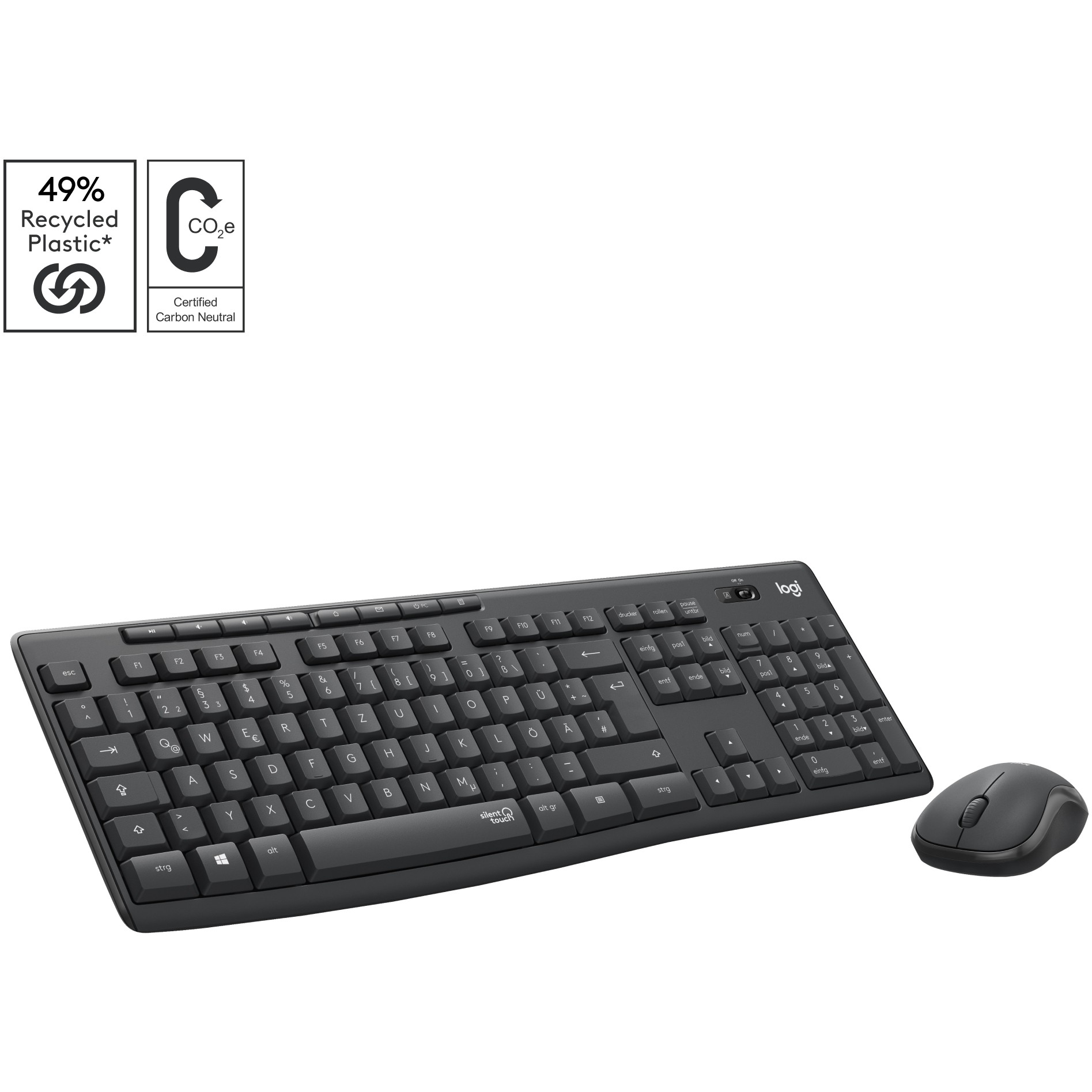 Bežični set tipkovnica i miša LOGITECH MK295 SILENT bežični COMBO – internacionalna non HR tipkovnica
