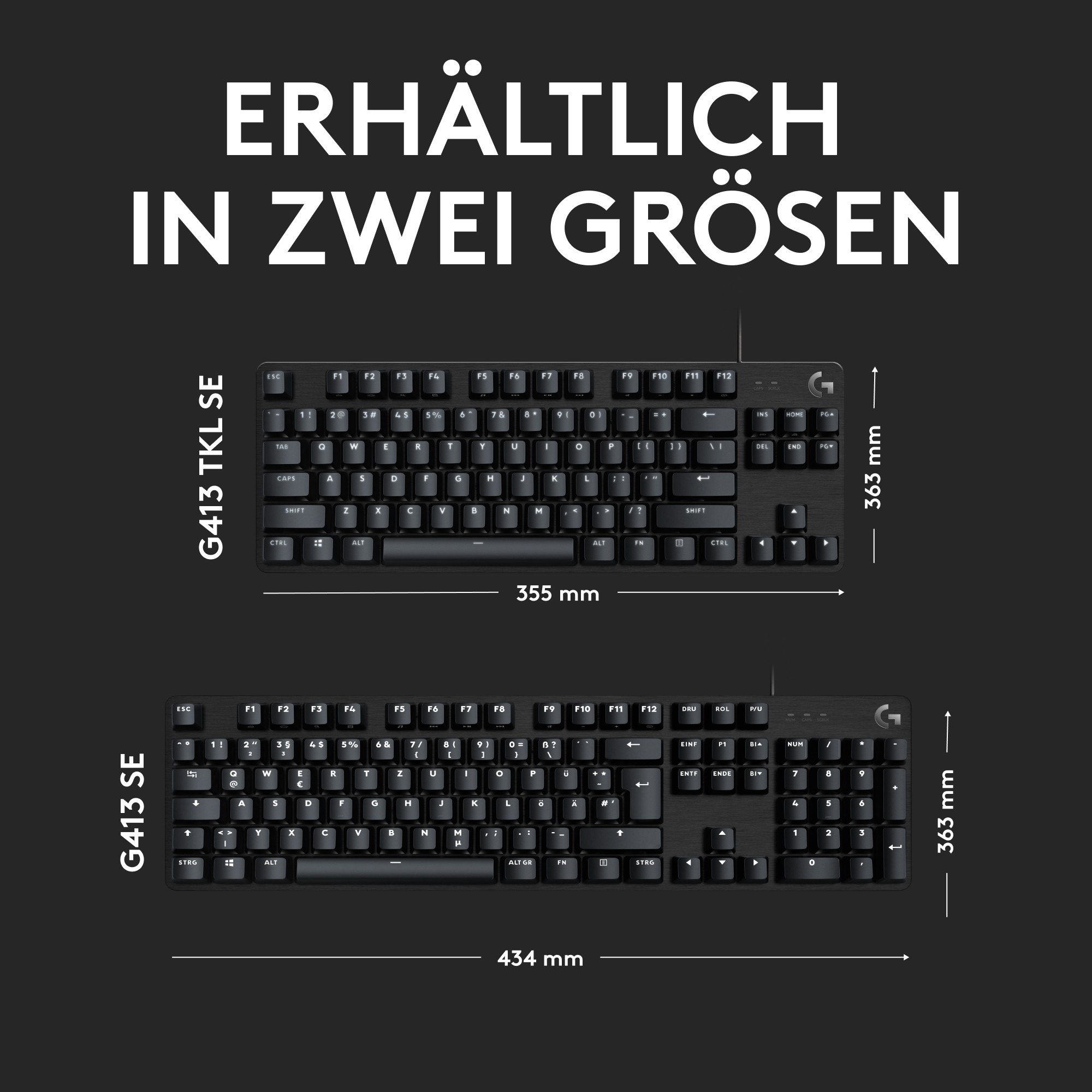 Tipkovnica LOGITECH G413 TKL SE crna boja-4