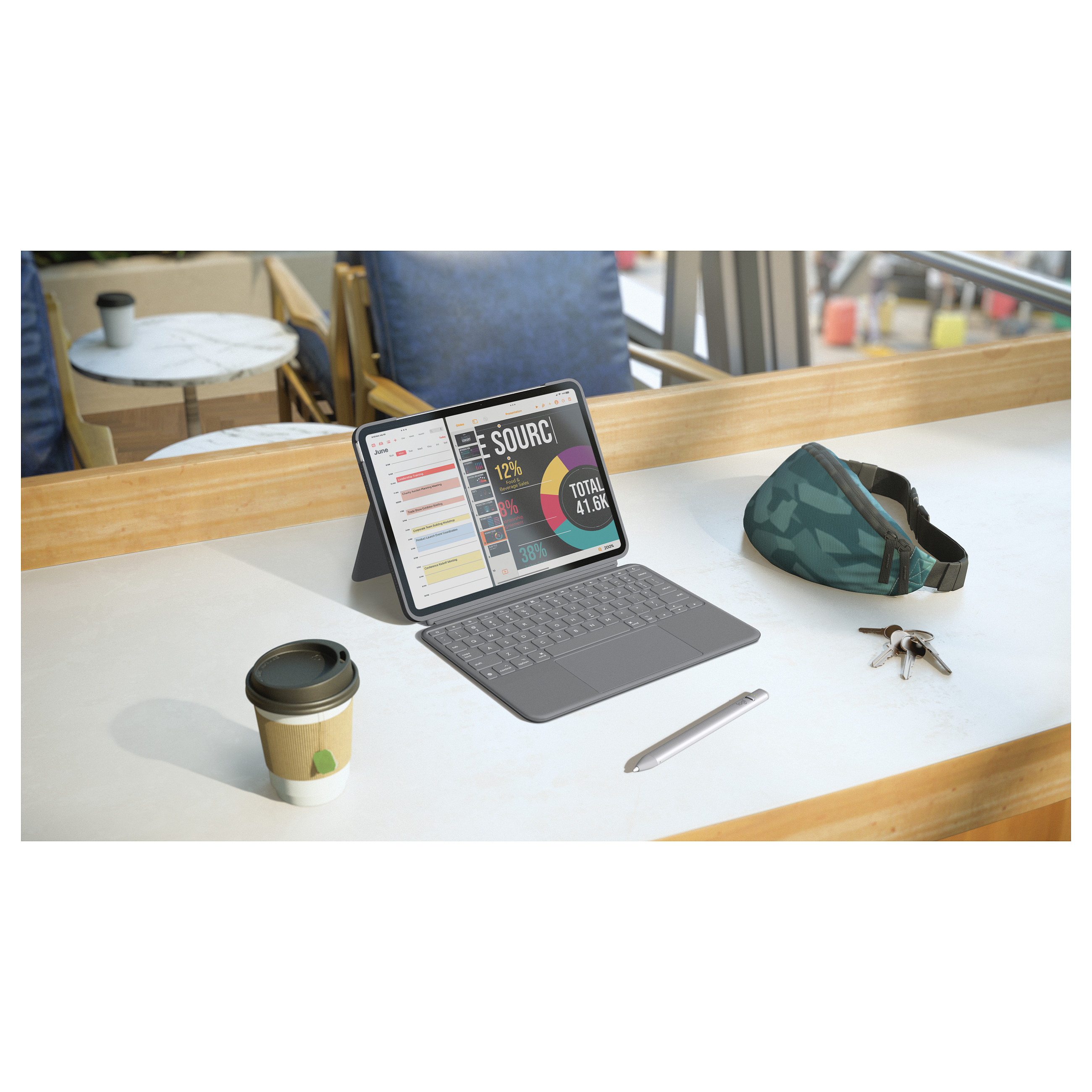Dodaci za tablet → LOGITECH → COMBOTOUCH FOR IPADAIR 11INCHM2 – internacionalna non HR tipkovnica-7