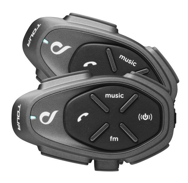Bluetooth interkom za motocikle CELLULARLINE Interphone TOUR HD 1500 m 2 pcs crna boja
