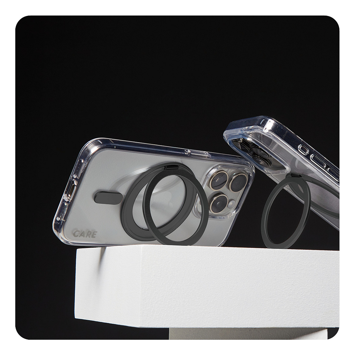 Futrola PANZER GLASS CARE Case Feature Black Kickstand MagSAFE iPhone 16-3