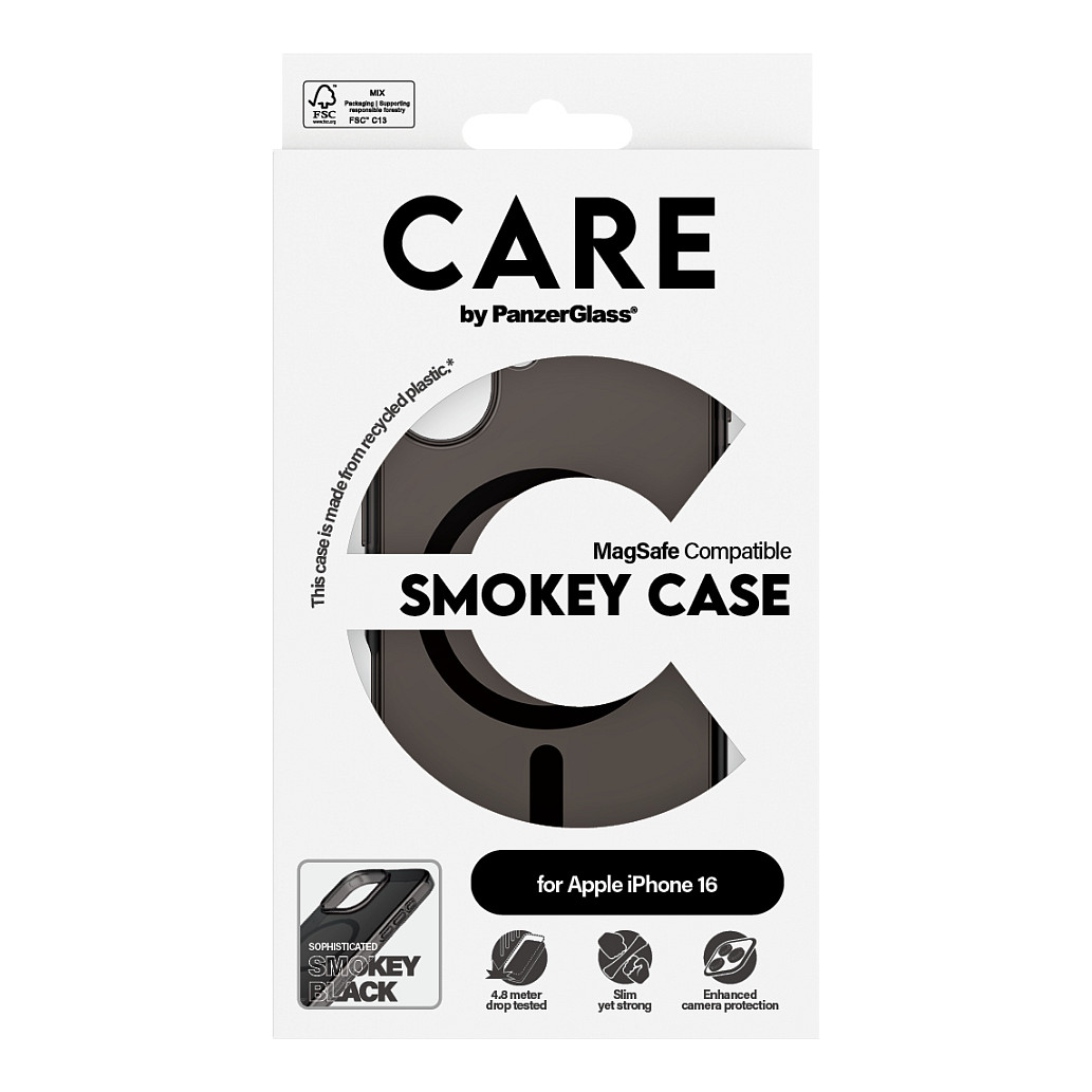 Zaštitna maska PANZER GLASS CARE Case Flagship Smokey MagSAFE iPhone 16-1