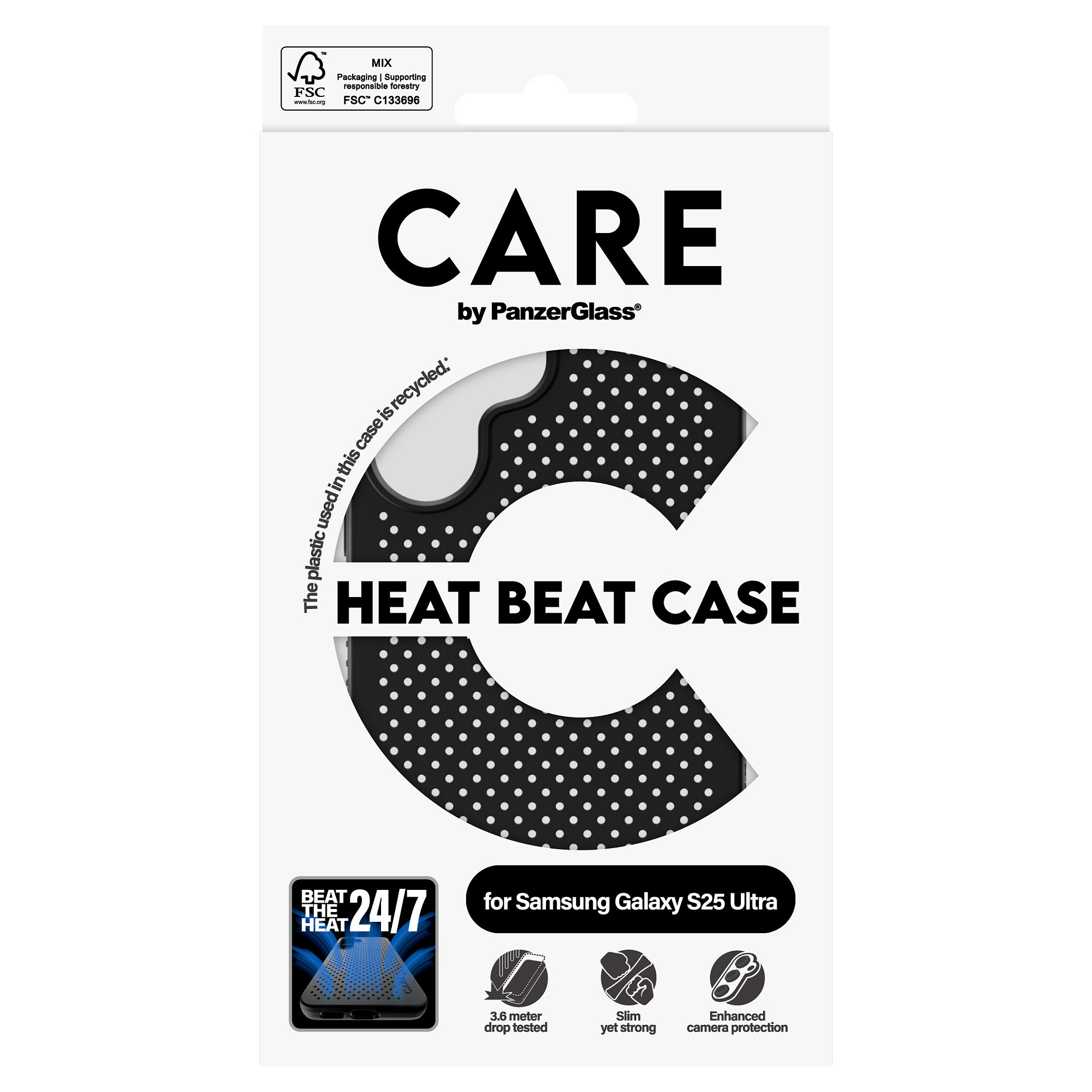 Maska za mobitel PANZER GLASS CARE Feature Case Heat Beat za Samsung Galaxy S25 Ultra-1