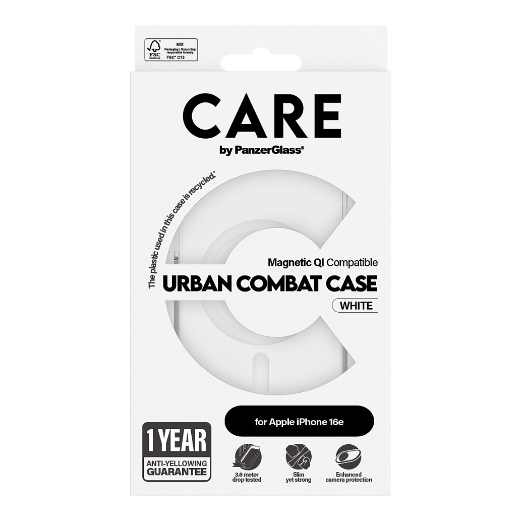 Zaštitna maska PANZER GLASS CARE Case Flagship Urban Combat MagSafe. prozirna iPhone 16e-2
