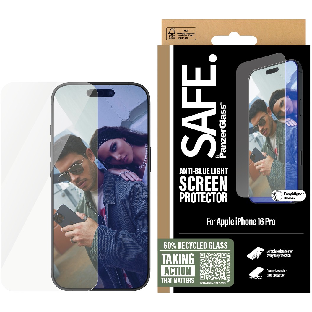 Zaštita za ekran PANZER GLASS SAFE EyeCare iPhone 16 Pro UWF-1