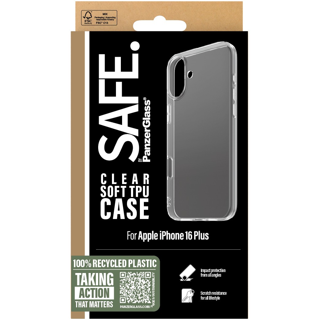 Futrola PANZER GLASS SAFE TPU Case Clear iPhone 16 Plus-2