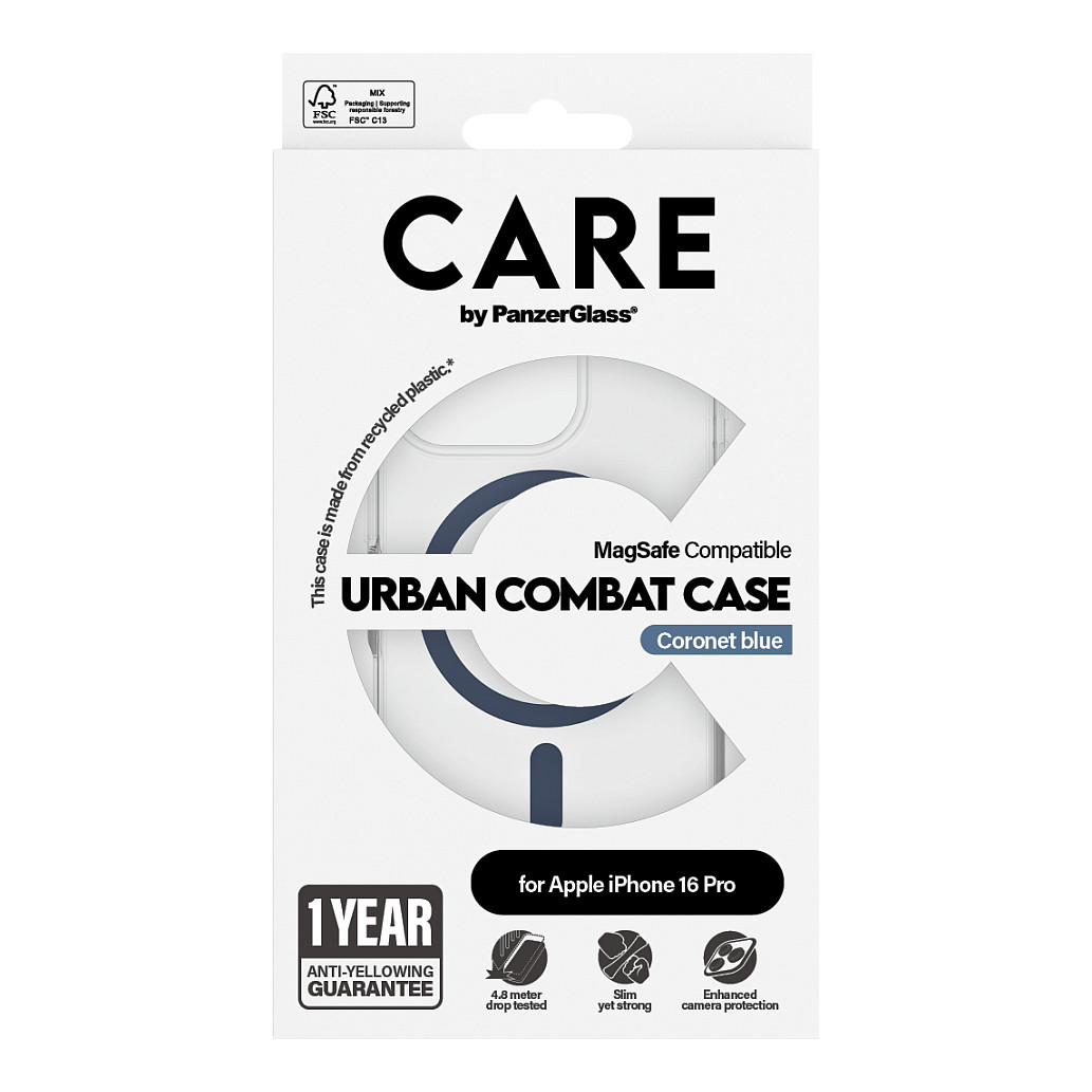 Zaštitna maska PANZER GLASS CARE Case Flagship Blue MagSAFE iPhone 16 Pro-1