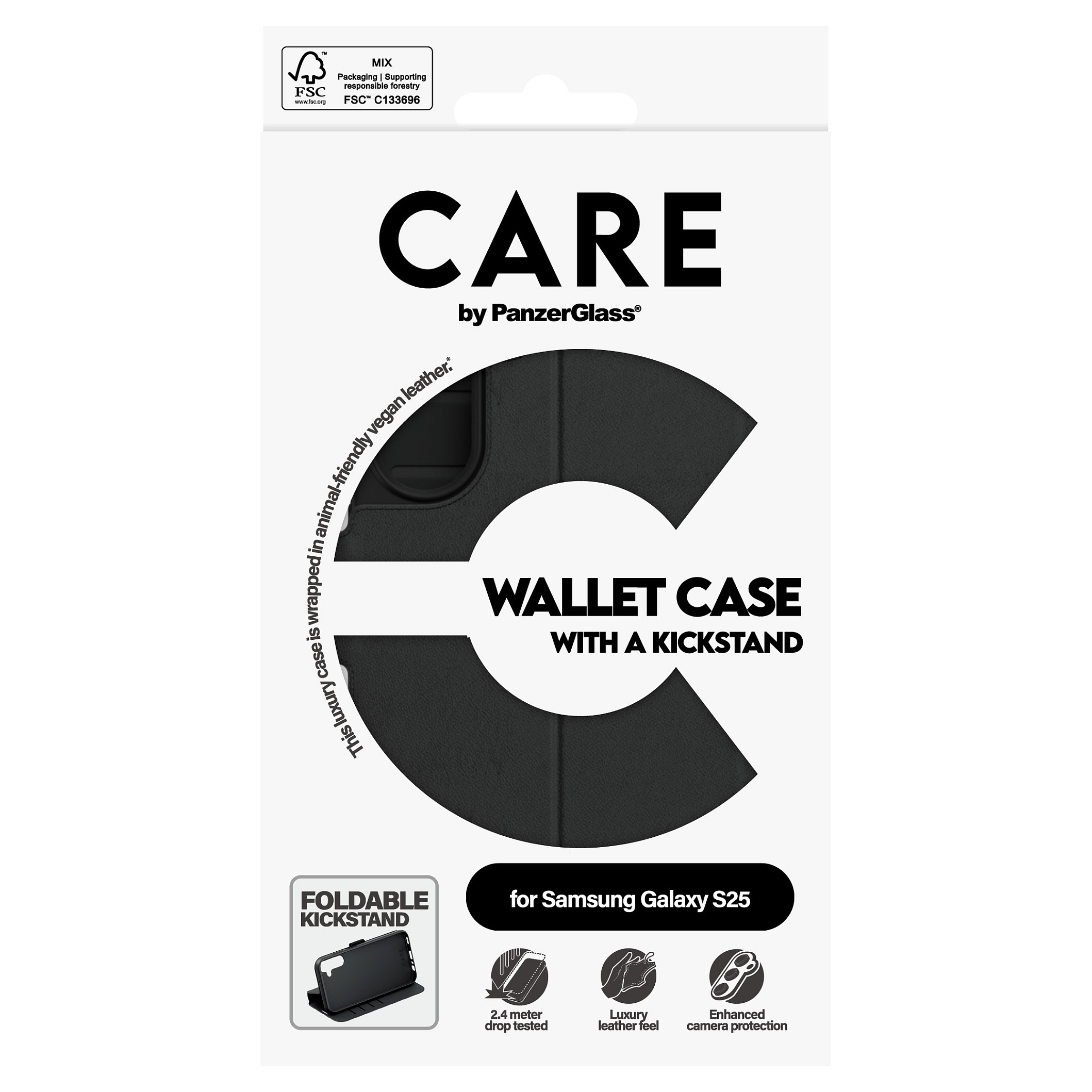 Futrola PANZER GLASS CARE Feature Wallet Case s postoljem za Samsung Galaxy S25-2