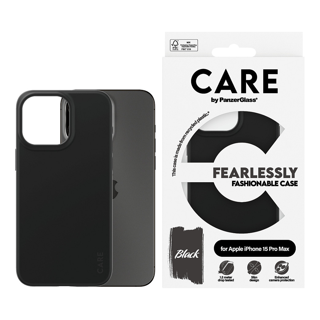 Zaštitna maska PANZER GLASS CARE Case Fashion Black iPhone 15 Pro Max-3
