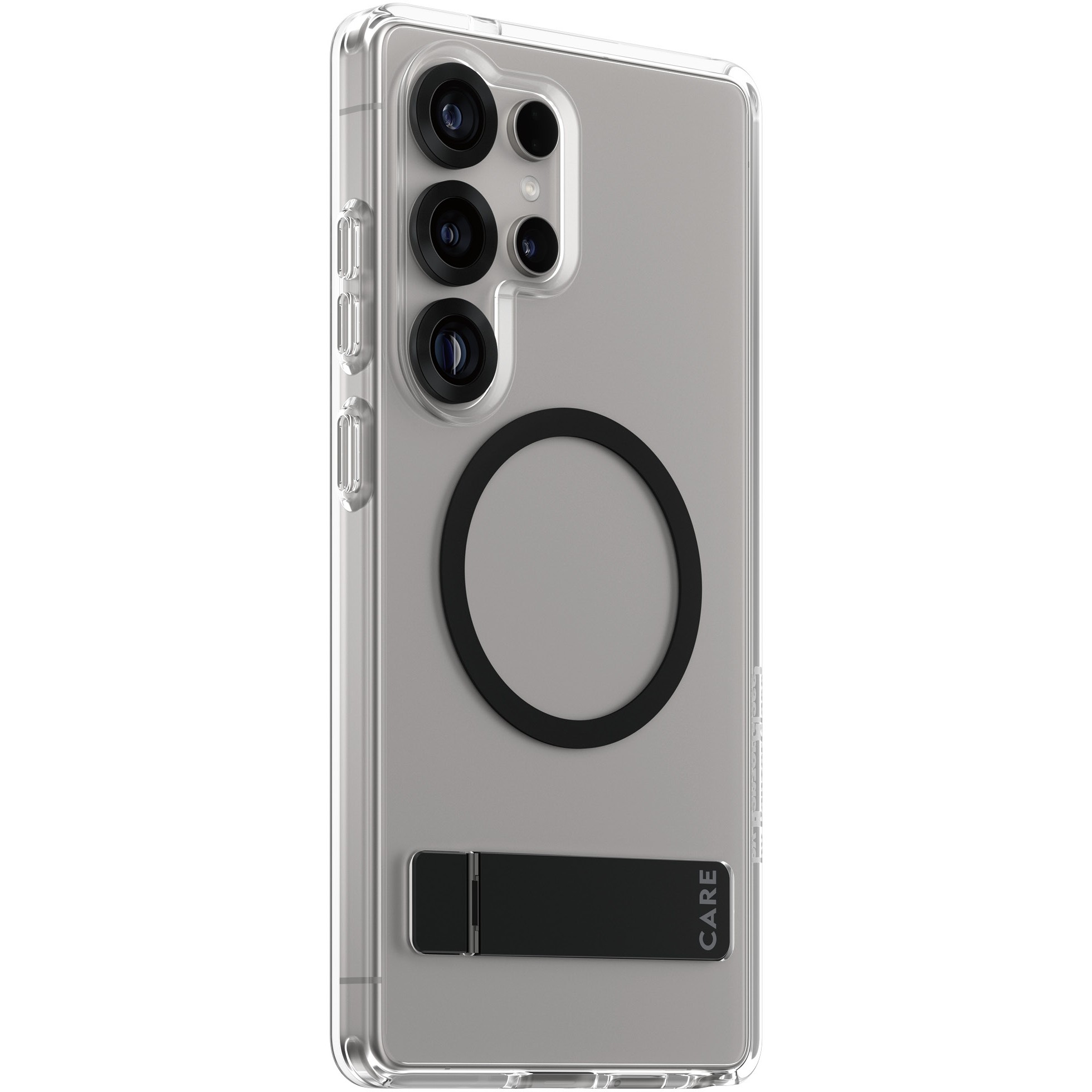 Futrola PANZER GLASS CARE Feature Case Clear w. Kickstand & QI Galaxy S25 Ultra