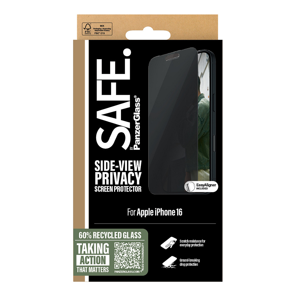Zaštita za ekran PANZER GLASS SAFE Privacy iPhone 16/15 UWF-3