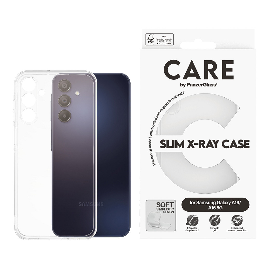 Maska za mobitel PANZER GLASS CARE Fashionable Case Clear za Samsung A16 / A16 5G-3