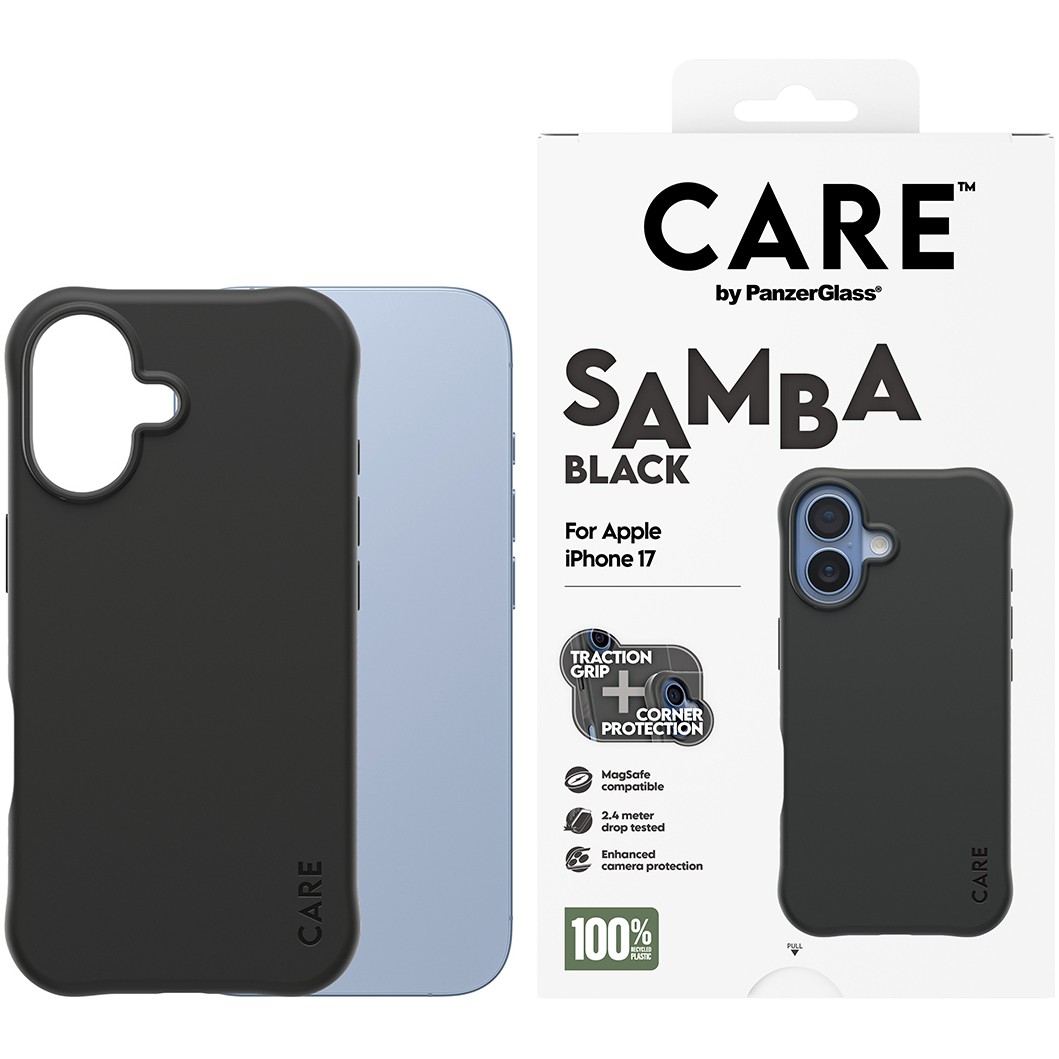 Zaštita za telefon PANZER GLASS CARE fashionable Samba black MagSafe iPhone 17-1