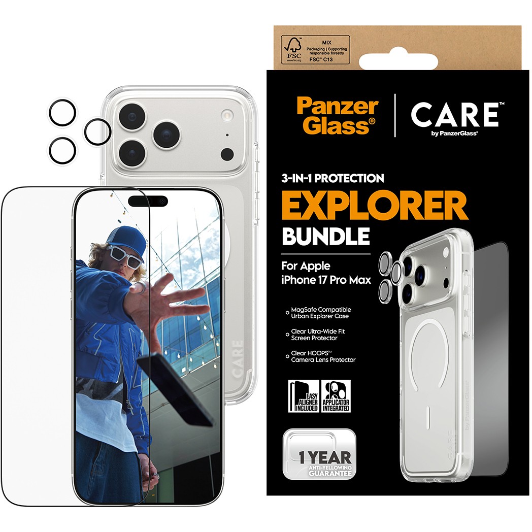 Set dodataka PANZER GLASS CARE 3-in-1 Flagship Explorer Bundle iPhone 17 Pro Max-1