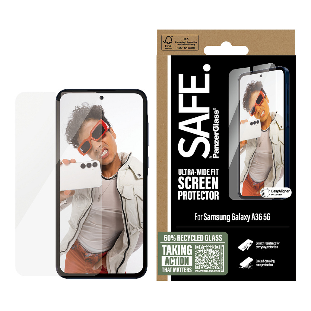 Zaštitno staklo PANZERGLASS SAFE. za Samsung Galaxy A35 5G-1