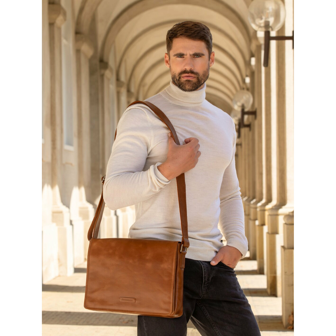 Torba dbramante 1928 MARSELISBORG 14IN GOLDEN TAN-5
