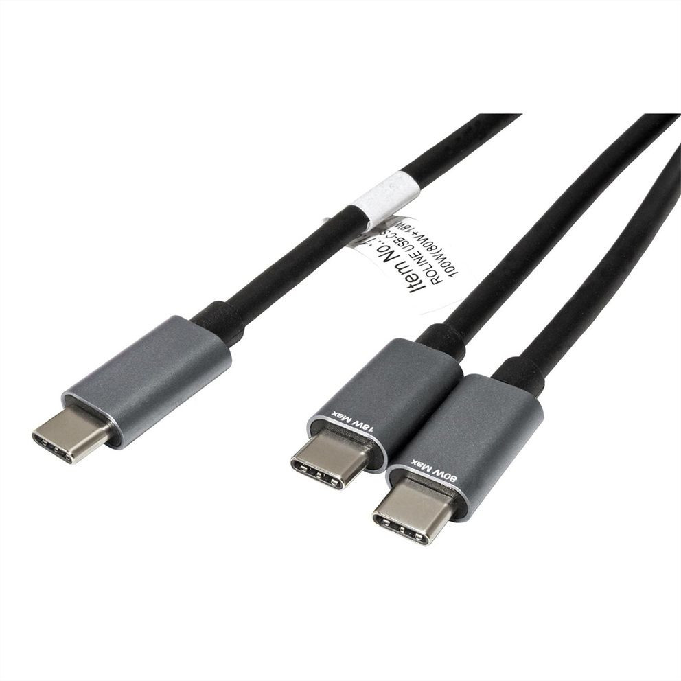 Kabel ROLINE USB-C SPLIT-LADEKABEL 1 8M-1