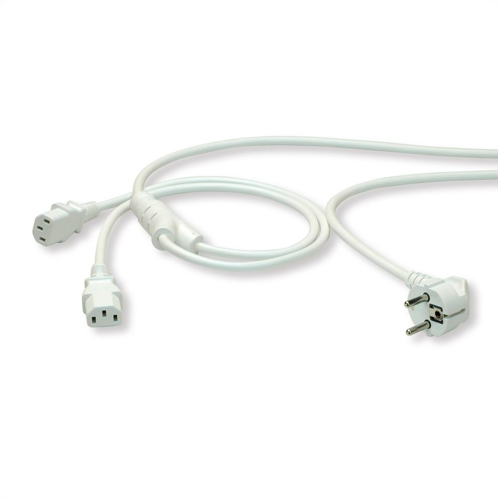 Kabel ROLINE Y-NETZANSCHLUSSKABEL 2M WEI