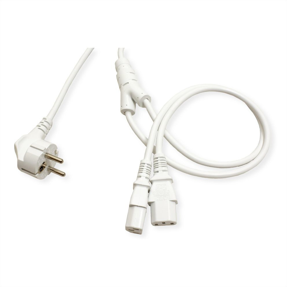 Kabel ROLINE Y-NETZANSCHLUSSKABEL 2M WEI-2