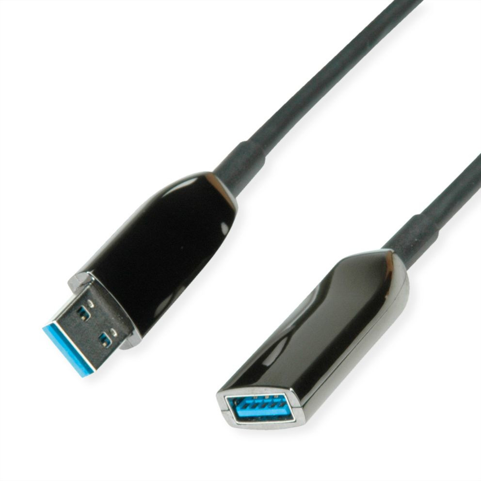 Kabel ROLINE USB3.2 GEN1 AKT.AOC-KABEL ST/BU-0