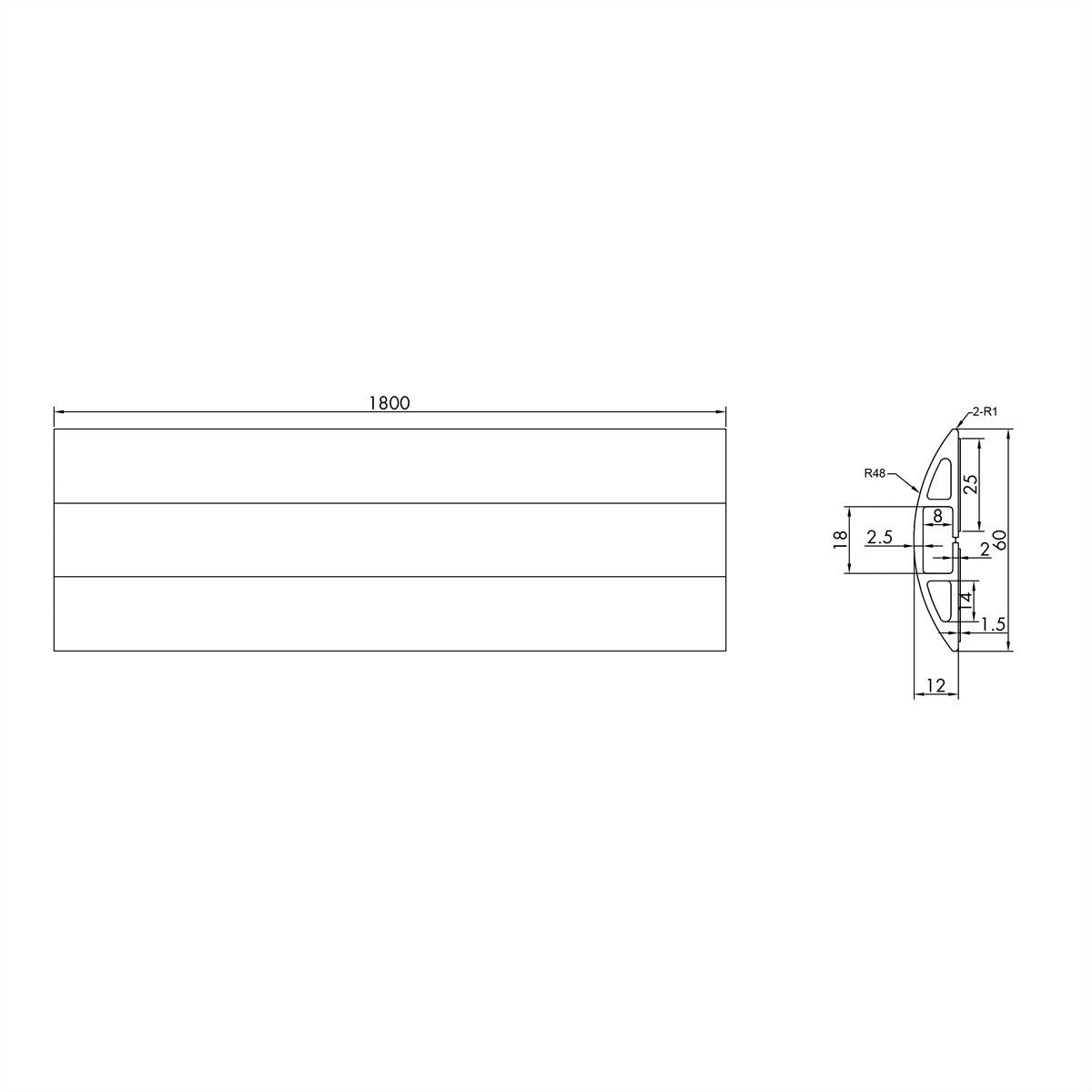 Kabel kanal ROLINE FLEX 1800x60mm-6