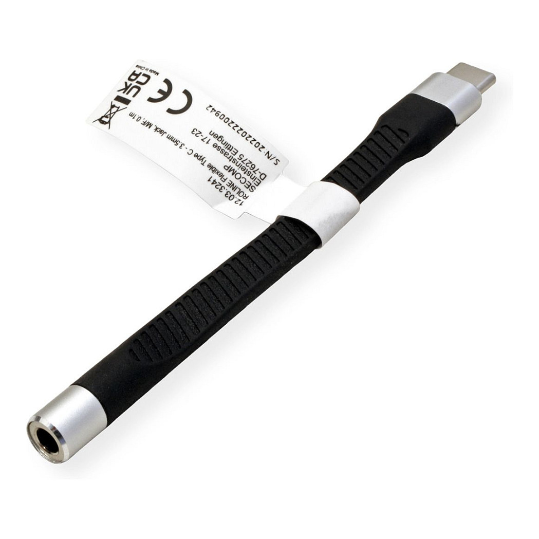 ROLINE USB-C na 3.5mm audio adapter s DAC-om (12.03.3151, fleksibilni kabel)-2