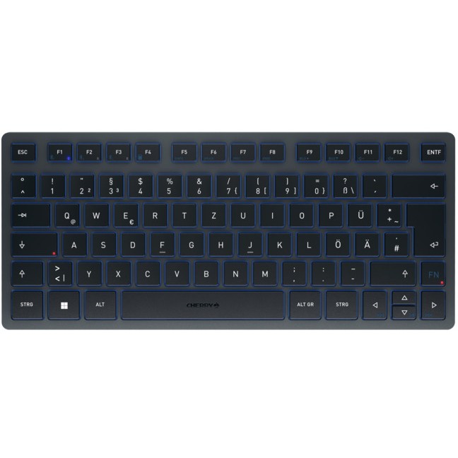 Tipkovnica CHERRY KW 7100 MINI [DE] crna/plava BT – internacionalna non HR tipkovnica-0