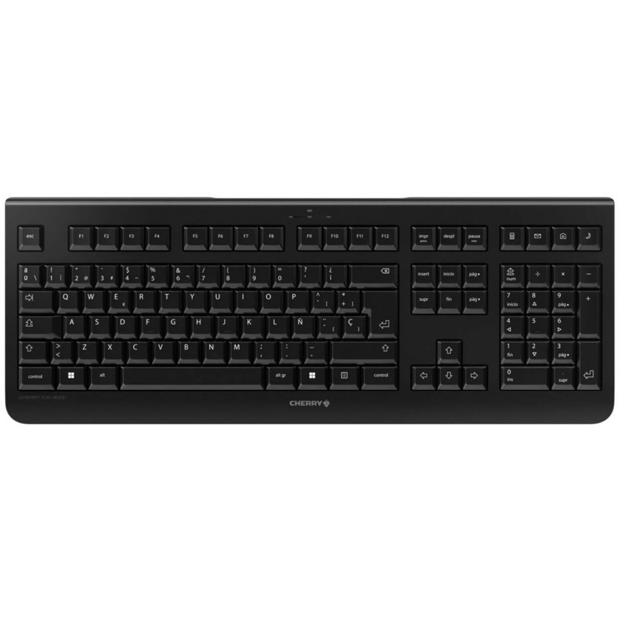 Tipkovnica CHERRY KW 3000 BLACK – internacionalna non HR tipkovnica