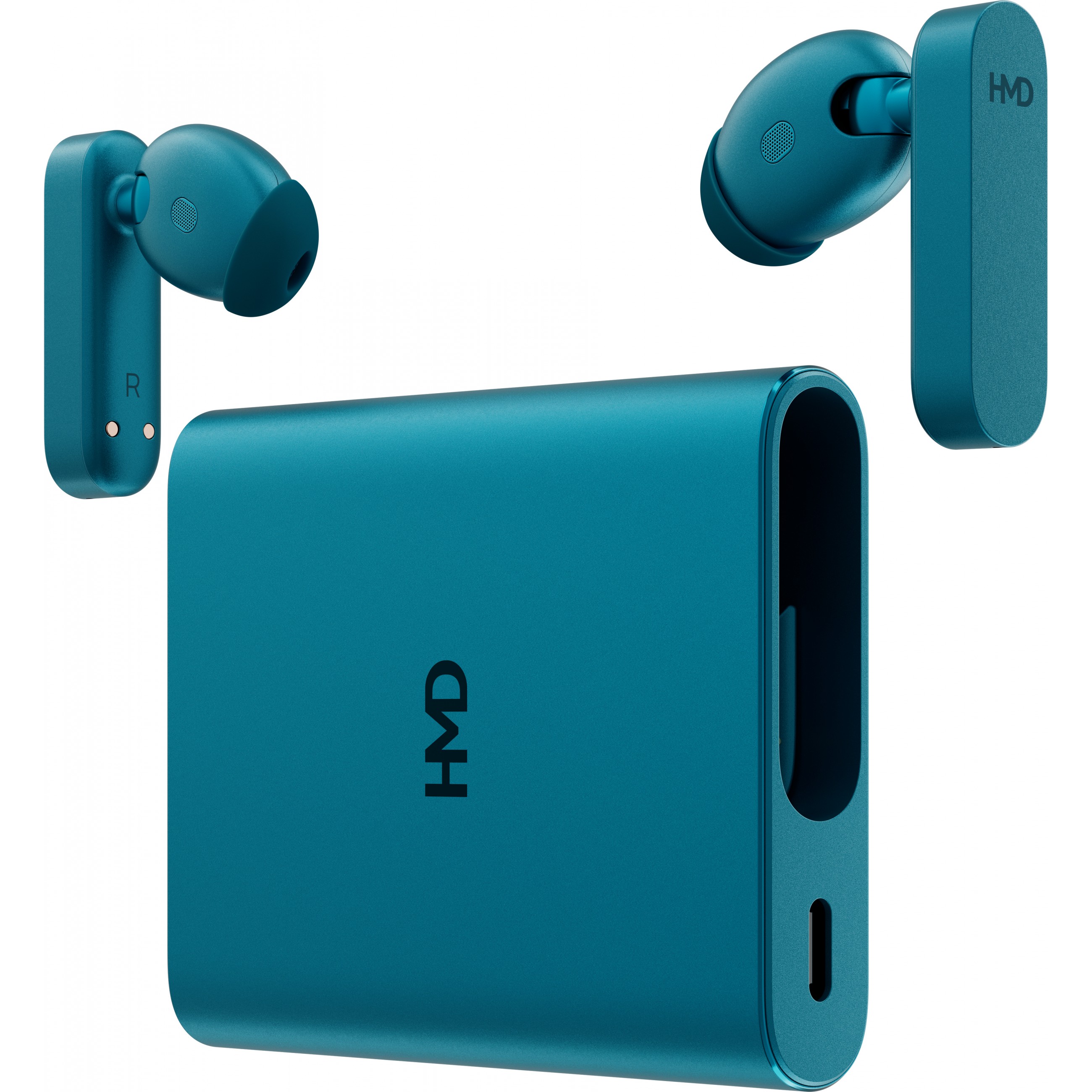 Slušalice HMD Amped Buds (in-ear, bežične, Bluetooth 5.4, ANC, IP54, cijan boja)-1