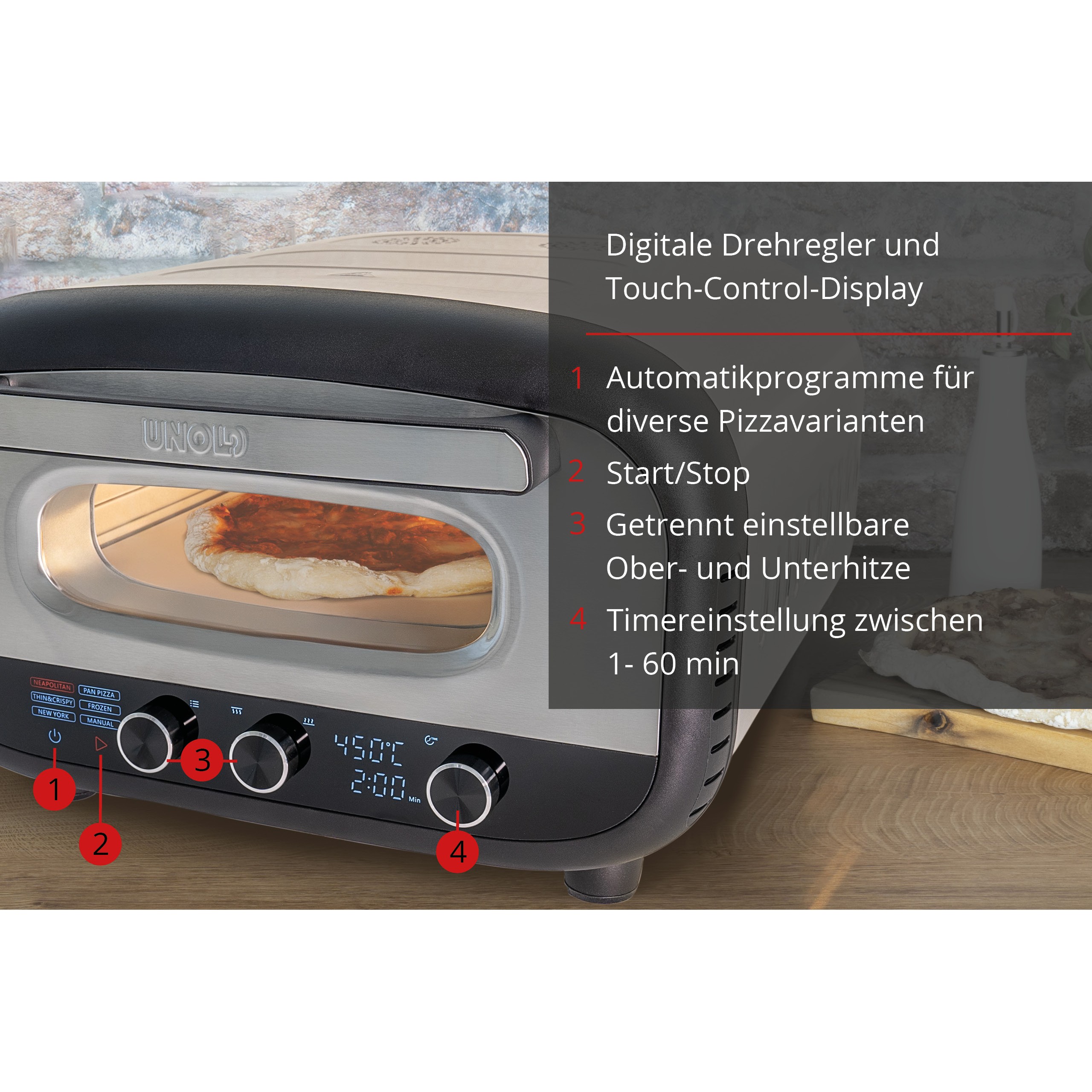 Pećnica za pizzu UNOLD 68806 Alfredo-6