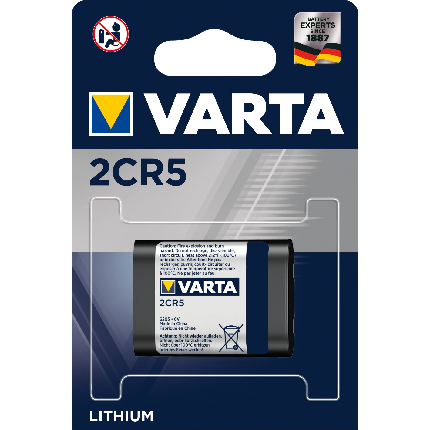 Baterija Foto VARTA Batterie Photo 2CR5 6V-0