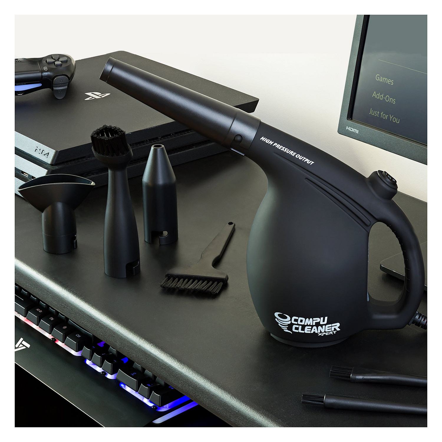 Električno puhalo za prašinu IT DUSTERS CompuCleaner Xpert (550 W, 2 brzine, crna boja)-5