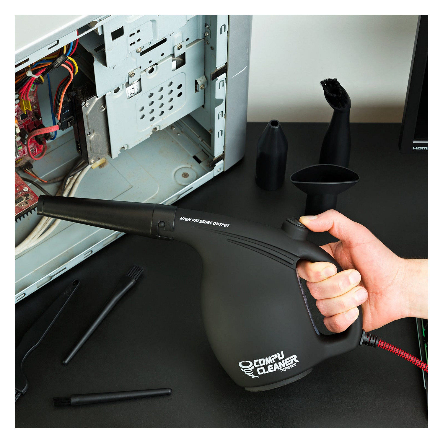 Električno puhalo za prašinu IT DUSTERS CompuCleaner Xpert (550 W, 2 brzine, crna boja)-7