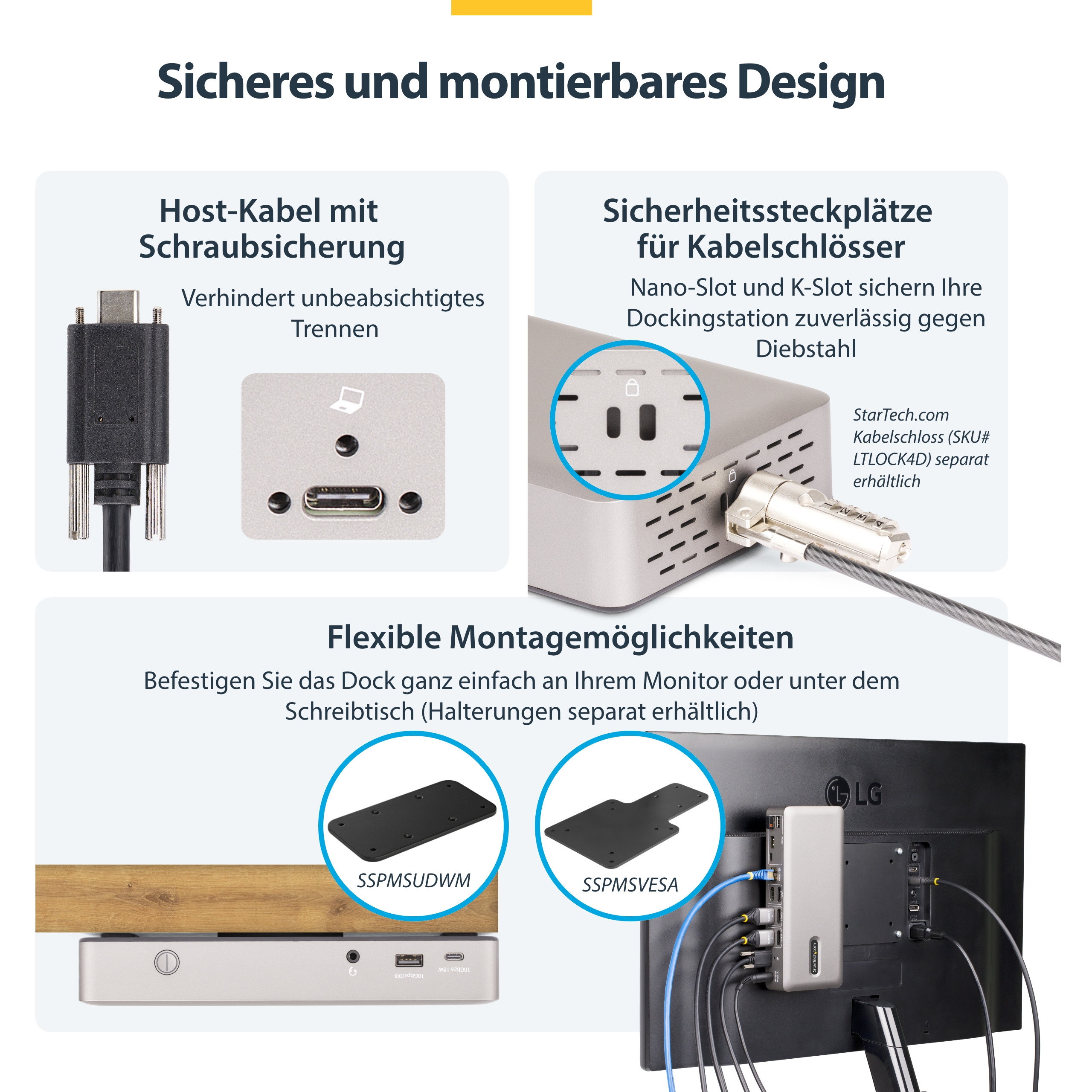Docking stanica StarTech 3X MONITOR USB4 DOCK 100W PD-5