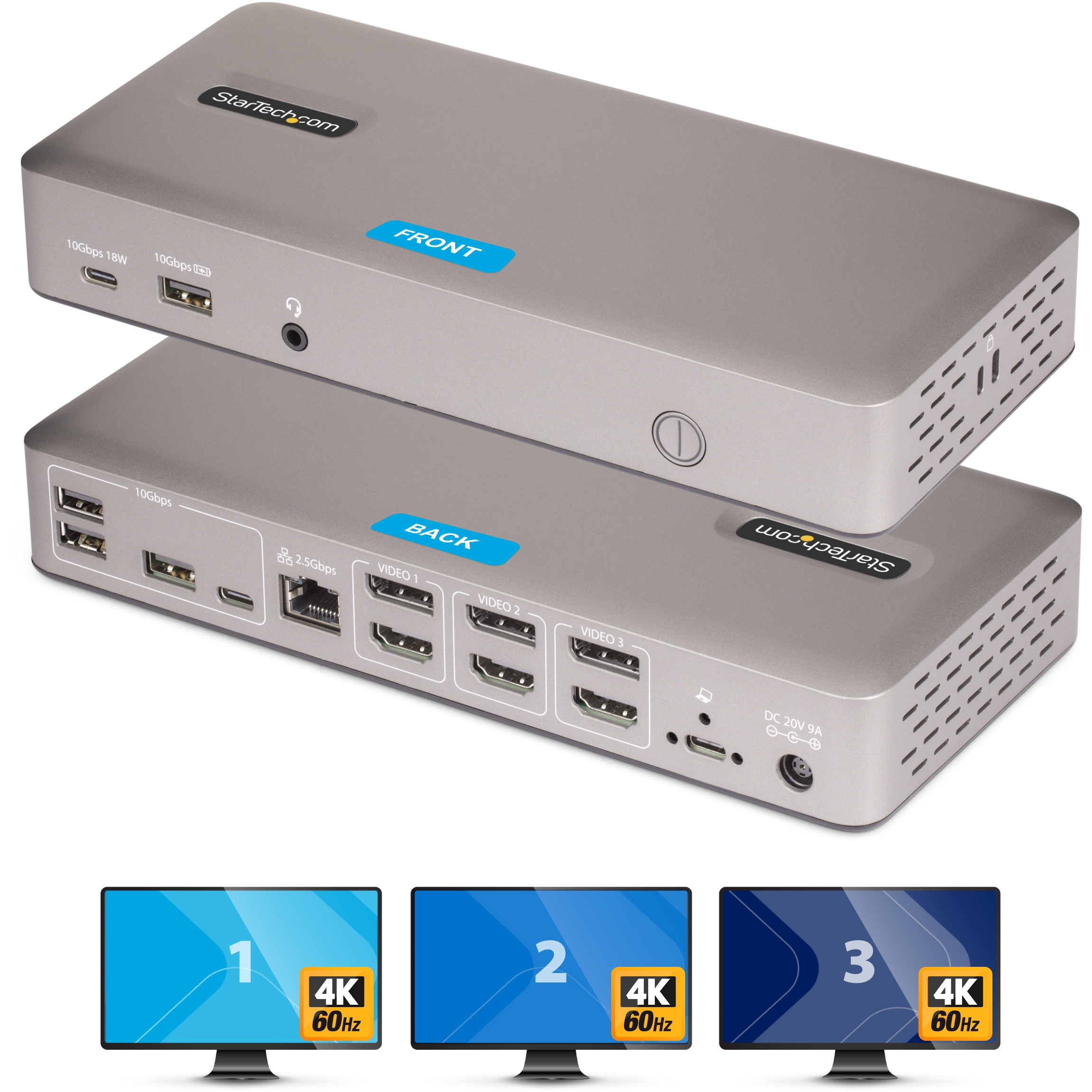 Docking stanica StarTech 3X MONITOR USB4 DOCK 100W PD-10