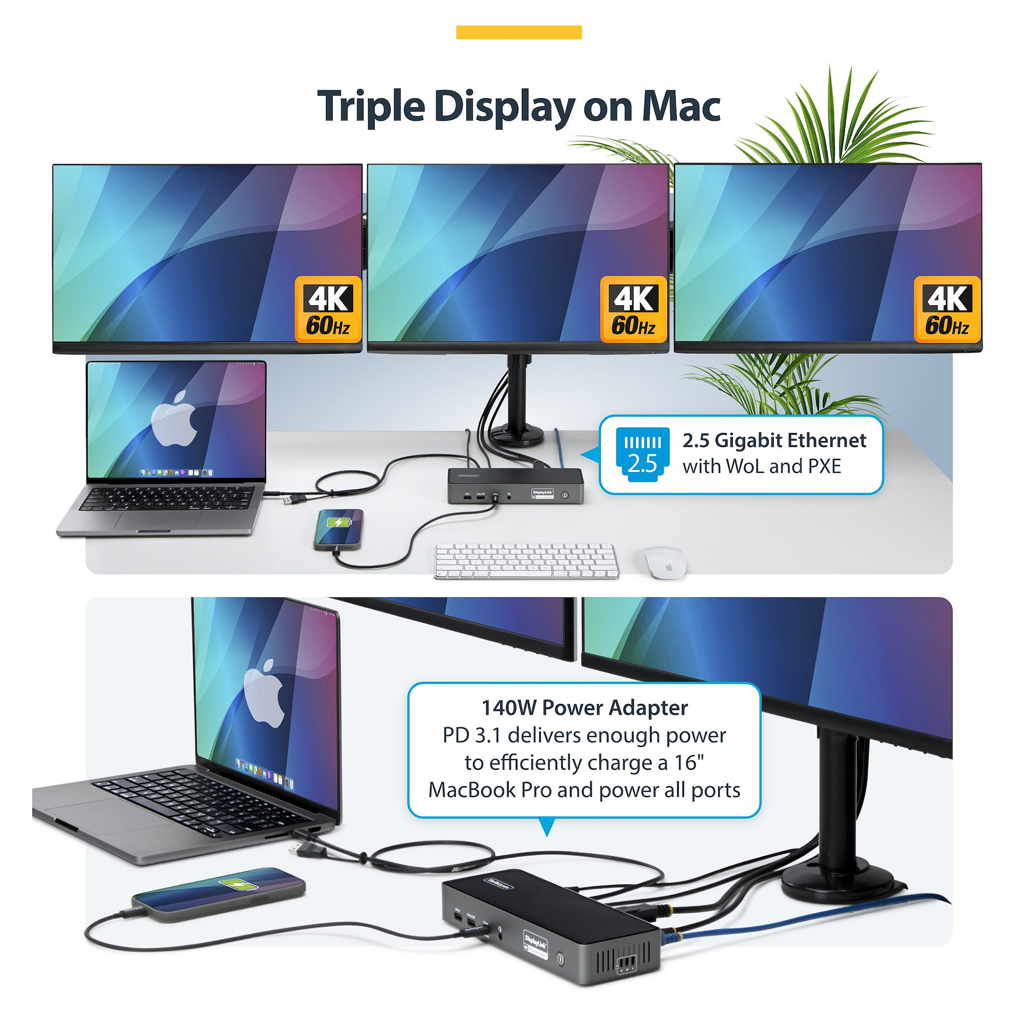 Docking Station STARTECH D StarTech 3X MONITOR-2