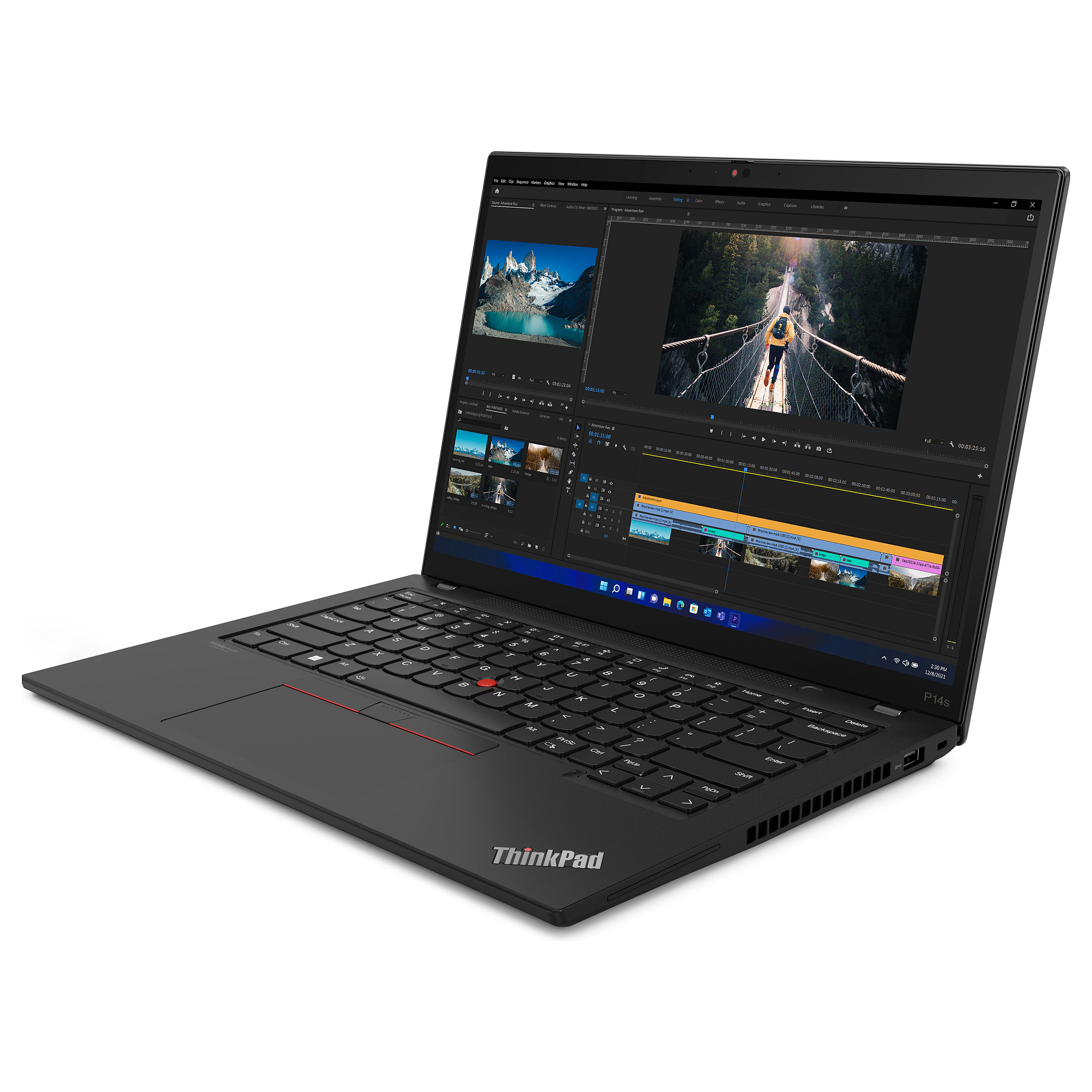 Laptop LENOVO ThinkPad P14s G4 (16" 2,8K OLED, i5-1340P, 16GB RAM, 512GB SSD, Windows 11 Pro) – internacionalna non HR tipkovnica-8