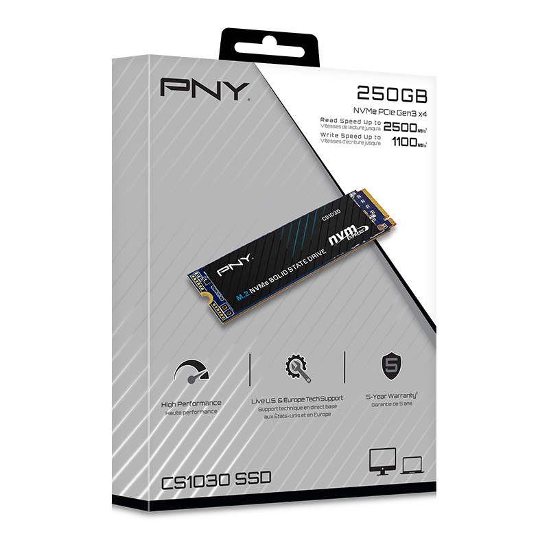 SSD PNY CS1030 M.2 NVMe 250 GB (pci express 3.0)-1